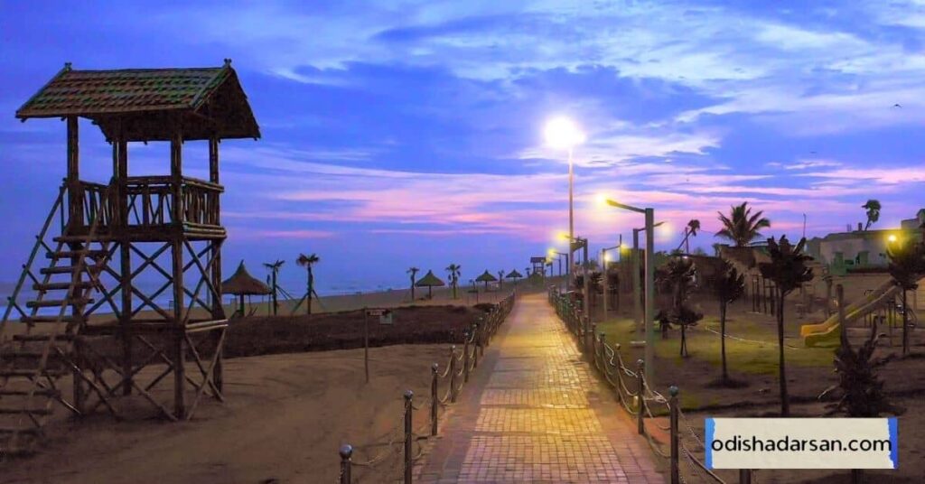 Puri beach evening view